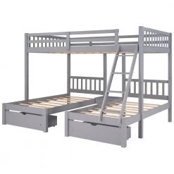 79.5 in. W Gray Full Frame Platform Bed by JASMODER -JASMODER Sales Store gray jasmoder platform beds lp000143aae c3 1000