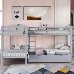 80.6 in. W Gray Twin Frame Platform Bed by JASMODER 13 80.6 in. W Gray Twin Frame Platform Bed by JASMODER -JASMODER Sales Store gray jasmoder platform beds lt000038aae 4f 1000