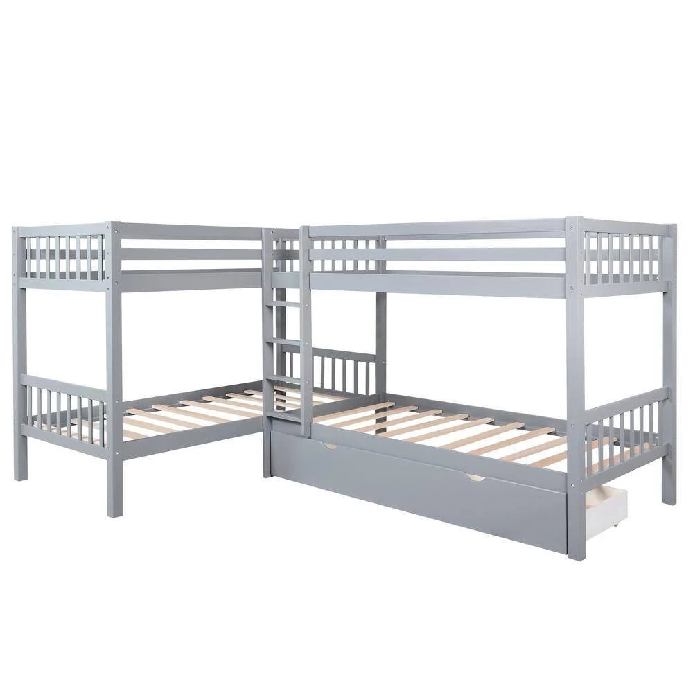 80.6 in. W Gray Twin Frame Platform Bed by JASMODER 9 80.6 in. W Gray Twin Frame Platform Bed by JASMODER - Image 7