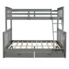 58.27 in. W Gray Full Frame Platform Bed by JASMODER
