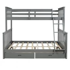 58.27 in. W Gray Full Frame Platform Bed by JASMODER