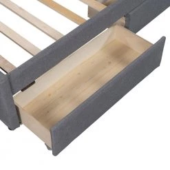 39.3 in. W Gray Twin Frame Platform Bed by JASMODER 12 39.3 in. W Gray Twin Frame Platform Bed by JASMODER -JASMODER Sales Store gray jasmoder platform beds sm000503aae 4f 1000