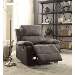 Gray Club Microfiber Sofa Recliner for Bedroom, Living Room, Office by JASMODER
