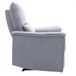 Gray Manual Special Recliner Sofa Chair with Padded Seat Microfiber for Bedroom, Living Room by JASMODER -JASMODER Sales Store gray jasmoder recliners sg000182aaa 31 1000