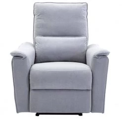 Gray Manual Special Recliner Sofa Chair with Padded Seat Microfiber for Bedroom, Living Room by JASMODER -JASMODER Sales Store gray jasmoder recliners sg000182aaa 44 1000