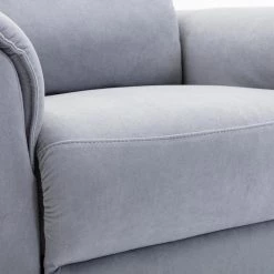 Gray Manual Special Recliner Sofa Chair with Padded Seat Microfiber for Bedroom, Living Room by JASMODER -JASMODER Sales Store gray jasmoder recliners sg000182aaa fa 1000