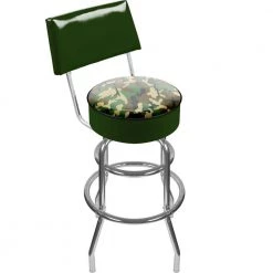 Hunt Camo 30 in. Chrome Swivel Cushioned Bar Stool by Trademark