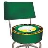 Nine Ball 30 in. Chrome Swivel Cushioned Bar Stool by Trademark -JASMODER Sales Store green chrome trademark bar stools 9bl1100 64 1000
