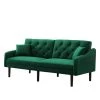 72.8 in. W Slope Arm Velvet Futon Sofa Sleeper with Pillows Included Straight Sofa in Green by JASMODER -JASMODER Sales Store green jasmoder sofas couches w223s01435 64 1000