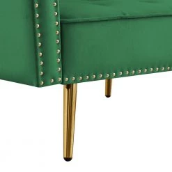 110.2 in W Flared Arm Velvet L Shaped Reclining Sofa in Green with Nailhead Trim by JASMODER -JASMODER Sales Store green jasmoder sofas couches w588s00041 44 1000