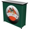 University of Miami Honeycomb 2-Shelf Green Bar with Case by Trademark -JASMODER Sales Store green trademark home bars mia8000 hc 64 1000
