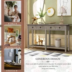 17.72 in. Grey Rectangle Particle Board End Table by JASMODER -JASMODER Sales Store grey jasmoder end side tables wf192012aae 44 1000