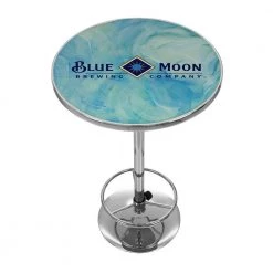 Blue Moon Chrome Pub/Bar Table by Trademark