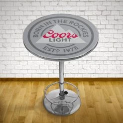 Coors Light Chrome Pub/Bar Table by Trademark