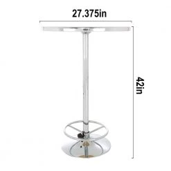 Dodge Scat Pack Chrome Pub/Bar Table by Trademark -JASMODER Sales Store multi colored trademark bar tables dge2000 scat 1f 1000