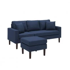 72 in. W 3 Seat Square Arm Polyester L Shaped Sofa in Navy Blue by JASMODER -JASMODER Sales Store navy blue jasmoder sofas couches w22341196 1f 1000