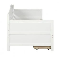 42.3 in. W White Twin Wooden Daybed with 2 drawers, Sofa Bed for Bedroom Living Room by JASMODER -JASMODER Sales Store off white jasmoder platform beds wf192860aak fa 1000