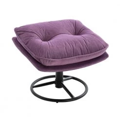 Purple Velvet Swivel and Tufted Barrel Chair with Ottoman Set by JASMODER 14 Purple Velvet Swivel and Tufted Barrel Chair with Ottoman Set by JASMODER -JASMODER Sales Store purple jasmoder accent chairs w67641177 4f 1000