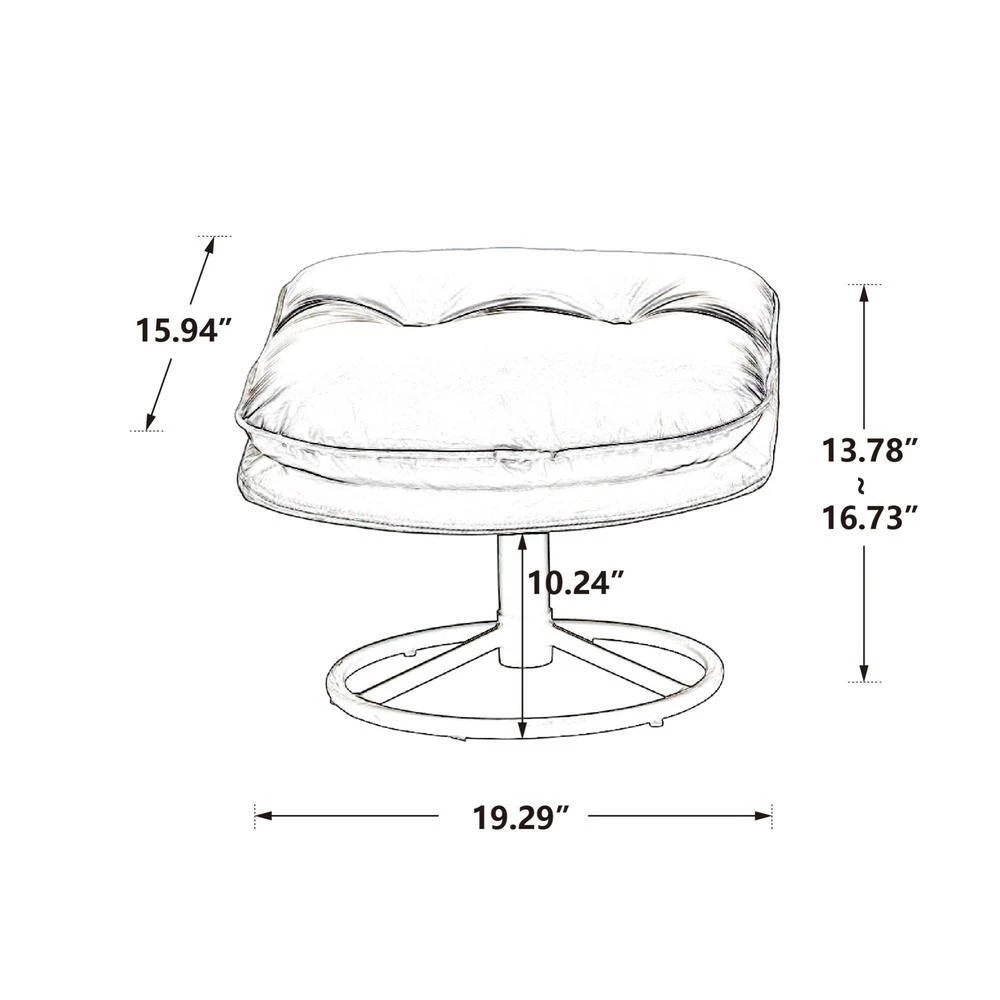 Purple Velvet Swivel and Tufted Barrel Chair with Ottoman Set by JASMODER 9 Purple Velvet Swivel and Tufted Barrel Chair with Ottoman Set by JASMODER - Image 7
