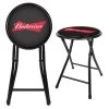 Budweiser 18 in. Black Cushioned Folding Bar Stool by Trademark