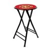 Fire Fighter 24 in. Black Cushioned Folding Bar Stool by Trademark