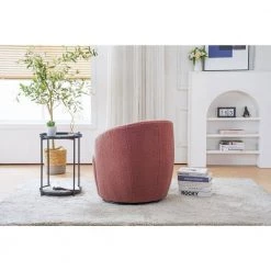 Red Teddy fabric swivel accent armchair by JASMODER -JASMODER Sales Store red jasmoder accent chairs w52747505 fa 1000