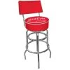 Coca Cola Vintage 30 in. Chrome Swivel Cushioned Bar Stool by Trademark -JASMODER Sales Store red trademark bar stools coke 1100 v3 64 1000