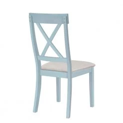 6-Piece Dining Table Set with Bench, Wooden Kitchen Table Set w/4-Padded Dining Chairs by JASMODER 13 6-Piece Dining Table Set with Bench, Wooden Kitchen Table Set w/4-Padded Dining Chairs by JASMODER -JASMODER Sales Store sky blue jasmoder dining room sets sh000129aam c3 1000