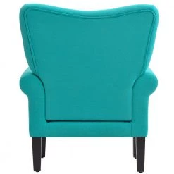Teal Modern Wing Back Accent Chair Roll Arm Living Room Cushion with Wooden Legs by JASMODER -JASMODER Sales Store teal jasmoder accent chairs pp199771aat 44 1000
