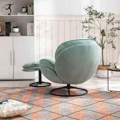 Teal Velvet Swivel and Tufted Barrel Chair with Ottoman Set by JASMODER 13 Teal Velvet Swivel and Tufted Barrel Chair with Ottoman Set by JASMODER -JASMODER Sales Store teal jasmoder accent chairs w67641180 c3 1000