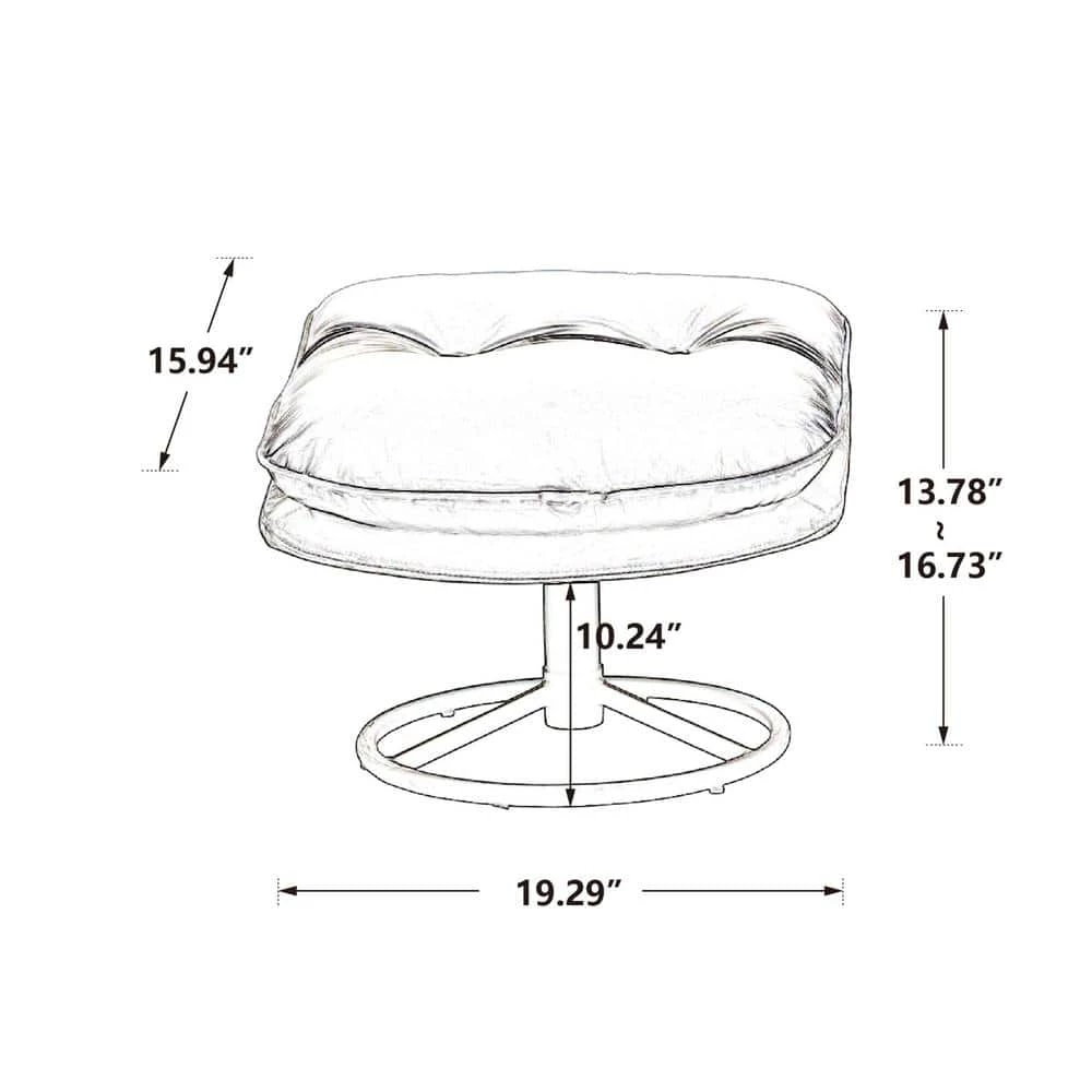 Teal Velvet Swivel and Tufted Barrel Chair with Ottoman Set by JASMODER 9 Teal Velvet Swivel and Tufted Barrel Chair with Ottoman Set by JASMODER - Image 7