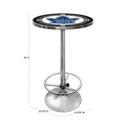 NHL Toronto Maple Leafs Chrome Pub/Bar Table by Trademark 9 NHL Toronto Maple Leafs Chrome Pub/Bar Table by Trademark -JASMODER Sales Store toronto maple leafs black trademark bar tables nhl2000 tmlv d4 1000