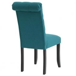 Turquoise Fabric Parsons Chair Set of 2 by JASMODER -JASMODER Sales Store turquoise jasmoder dining chairs w48620057 31 1000