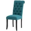 Turquoise Fabric Parsons Chair Set of 2 by JASMODER
