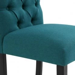 Turquoise Fabric Parsons Chair Set of 2 by JASMODER -JASMODER Sales Store turquoise jasmoder dining chairs w48620057 c3 1000