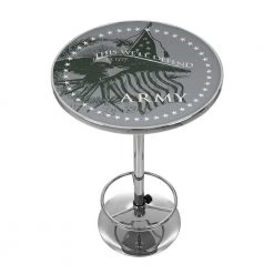 U.S. Army This We'll Defend Chrome Pub/Bar Table by Trademark