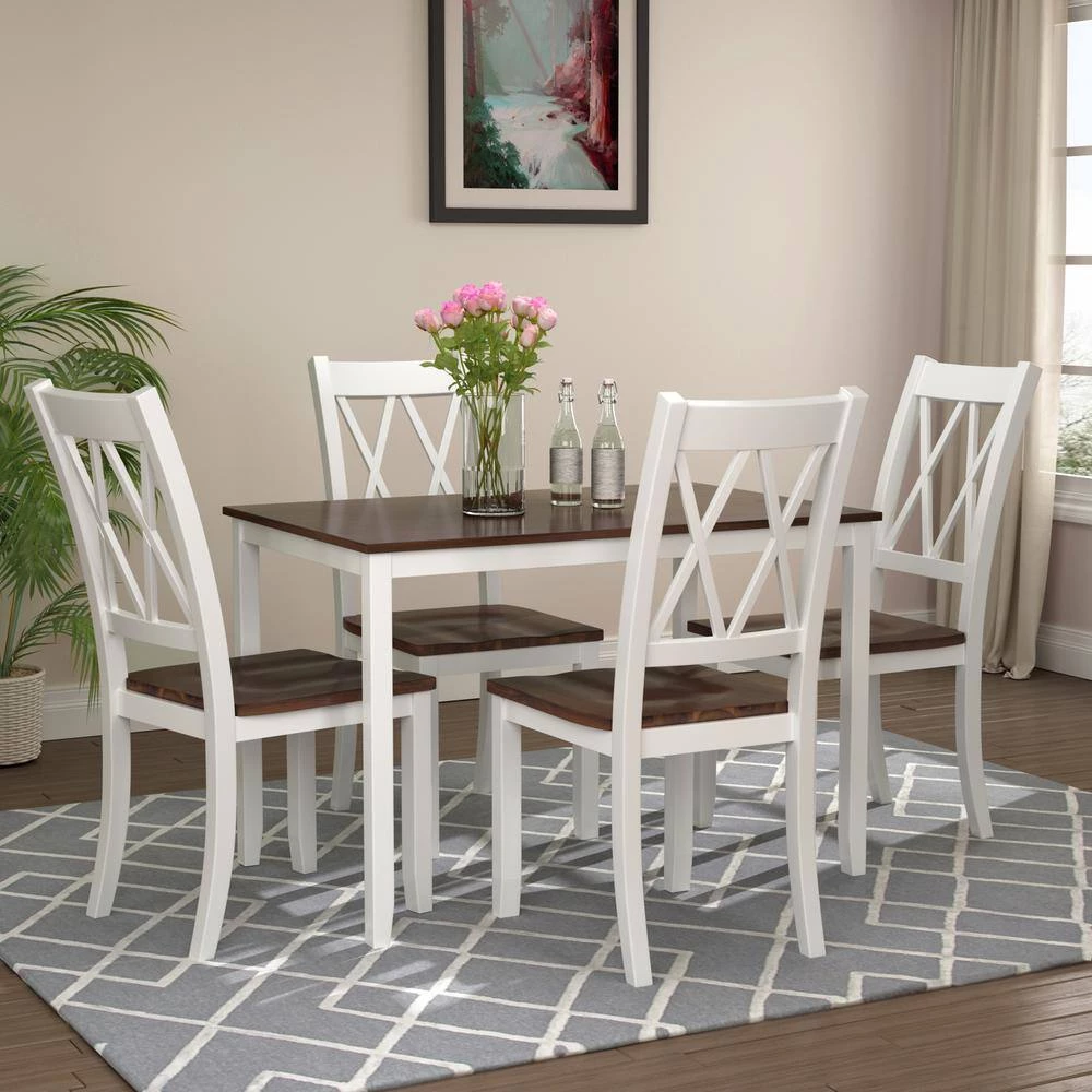 5-Piece Dining Table Set Home Kitchen Table and Chairs Wood Dining Set by JASMODER 11 5-Piece Dining Table Set Home Kitchen Table and Chairs Wood Dining Set by JASMODER - Image 9