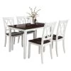 5-Piece Dining Table Set Home Kitchen Table and Chairs Wood Dining Set by JASMODER -JASMODER Sales Store white jasmoder dining room sets sh000088aak 64 1000