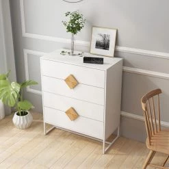 4-Drawer White Wood Dresser (36.22 in. x 31.77 in. x 15.74 in.) by JASMODER 14 4-Drawer White Wood Dresser (36.22 in. x 31.77 in. x 15.74 in.) by JASMODER -JASMODER Sales Store white jasmoder dressers w28233441 4f 1000