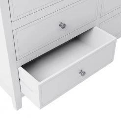 7-Drawer White Wood Dresser (30.1 in. x 48.4 in. x 15.4 in.) by JASMODER -JASMODER Sales Store white jasmoder dressers wf288862aaw 44 1000