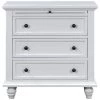 3-Drawer White Nightstand (28.1 in x 28 in x 16.9 in) by JASMODER -JASMODER Sales Store white jasmoder nightstands wf199155aak 64 1000