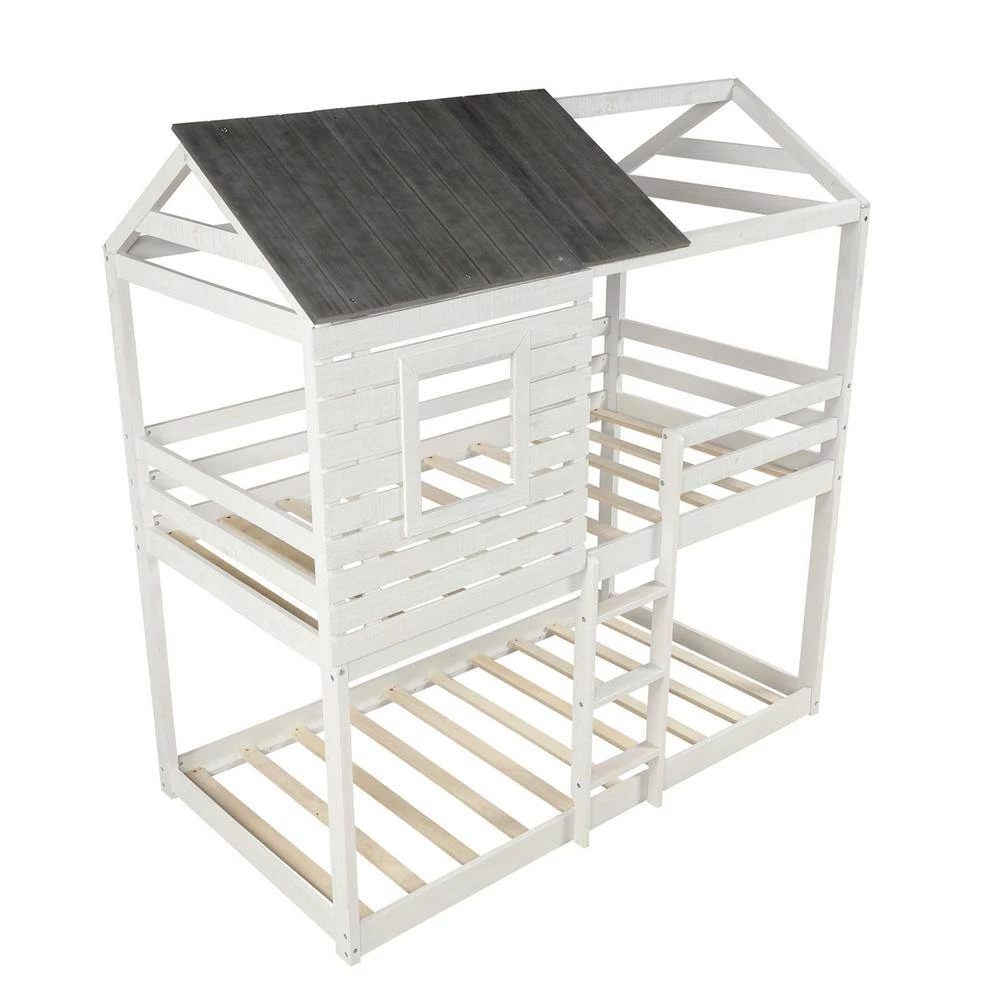 41.7 in. W White Twin Frame Platform Bed by JASMODER 8 41.7 in. W White Twin Frame Platform Bed by JASMODER - Image 6