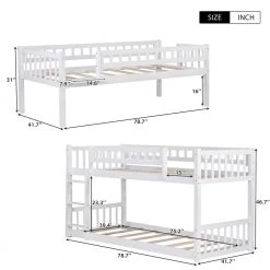 40.4 in. W White Twin Frame Platform Bed by JASMODER -JASMODER Sales Store white jasmoder platform beds lp000151aak 31 1000