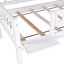 40.4 in. W White Twin Frame Platform Bed by JASMODER -JASMODER Sales Store white jasmoder platform beds lp000151aak 44 1000
