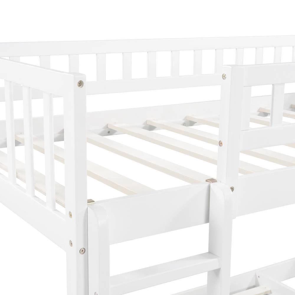 Stairway White Twin Bunk Bed with 2-Drawers and Slide by JASMODER 10 Stairway White Twin Bunk Bed with 2-Drawers and Slide by JASMODER - Image 8