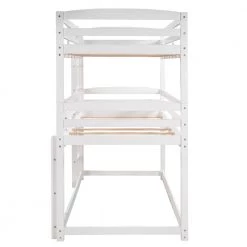 Twin over Twin over Twin Triple Bunk Bed, White by JASMODER 12 Twin over Twin over Twin Triple Bunk Bed, White by JASMODER -JASMODER Sales Store white jasmoder platform beds sm000507aak 1 1f 1000