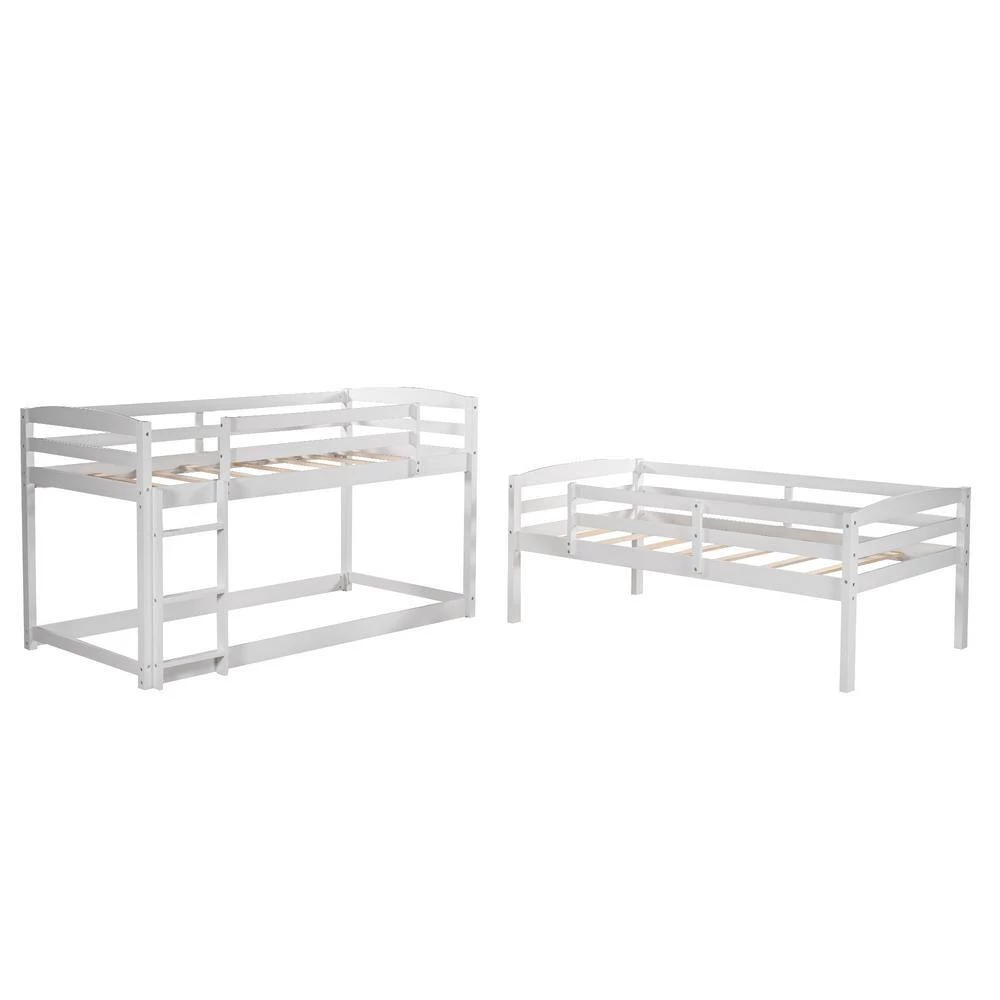 Twin over Twin over Twin Triple Bunk Bed, White by JASMODER 6 Twin over Twin over Twin Triple Bunk Bed, White by JASMODER - Image 4