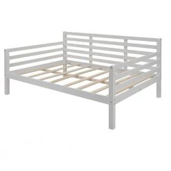 White Wooden Full Size Daybed with Clean Lines by JASMODER 14 White Wooden Full Size Daybed with Clean Lines by JASMODER -JASMODER Sales Store white jasmoder platform beds wf199367aak 1f 1000
