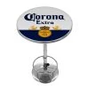 Corona Label Design Chrome Pub/Bar Table by Trademark 1 Corona Label Design Chrome Pub/Bar Table by Trademark -JASMODER Sales Store white trademark bar tables crn2000 lbl 64 1000