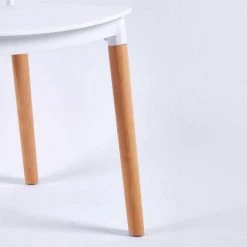 5-piece dining set with white chairs by JASMODER -JASMODER Sales Store white white jasmoder dining room sets w234s00045 fa 1000